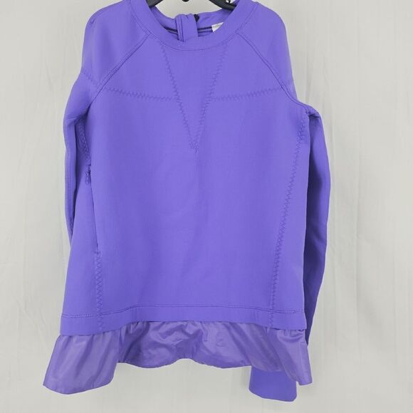 IVIVVA by Lululemon Girls 10 Star Gazer Purple Power Pullover Peplum Top Jacket - Picture 4 of 8